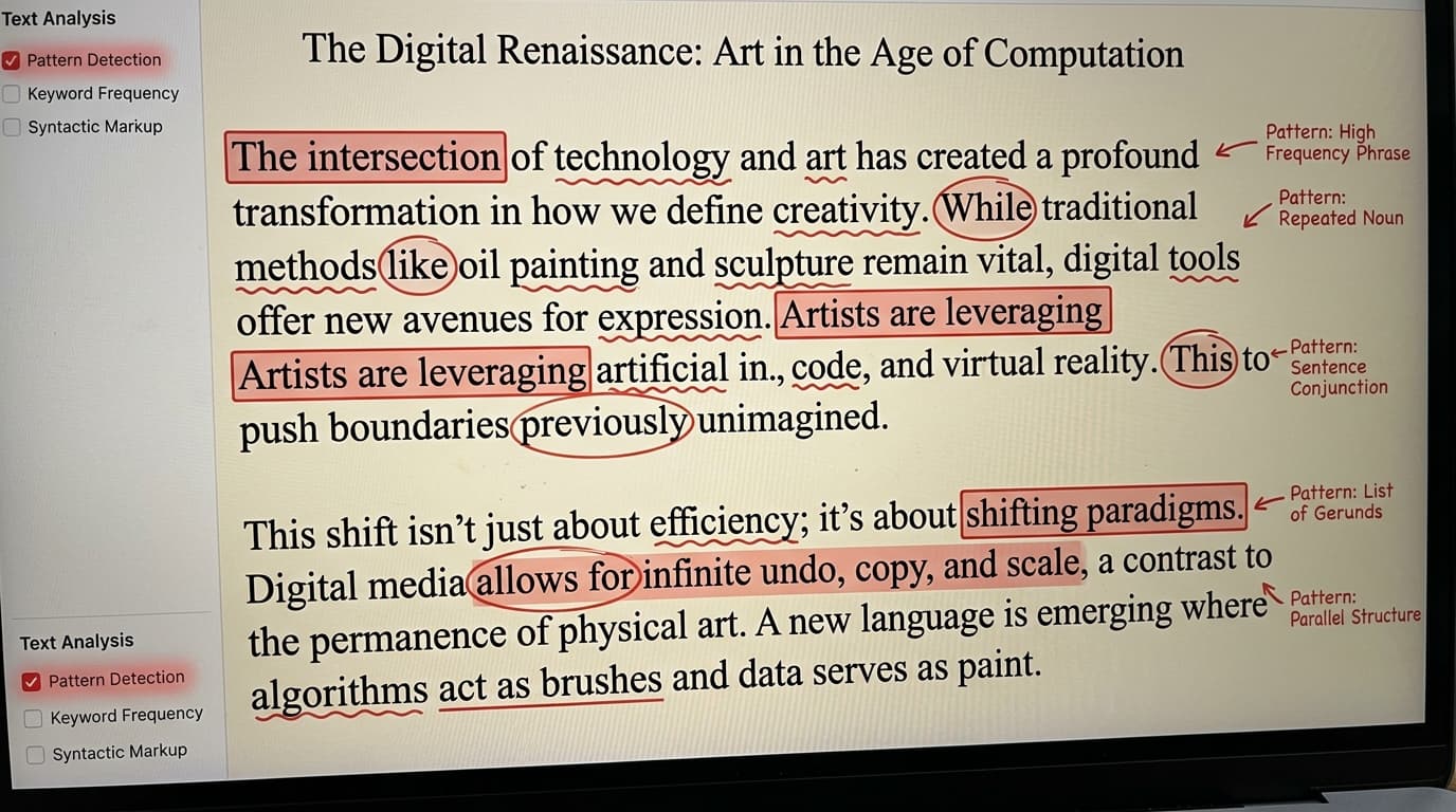 AI Detection Text Example