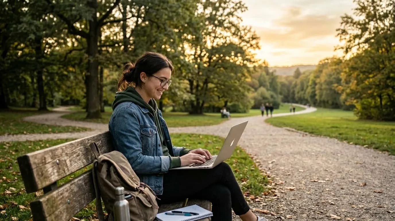 Professional email composition with humanized AI text